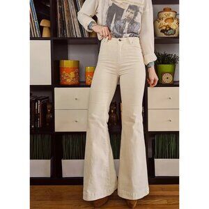 ROLLA'S East Coast High Rise Flare Corduroy Jeans in Vanilla